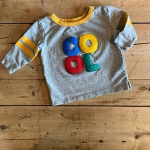 Long sleeve t-shirt with a « COOL » sign on front size 3-6 month